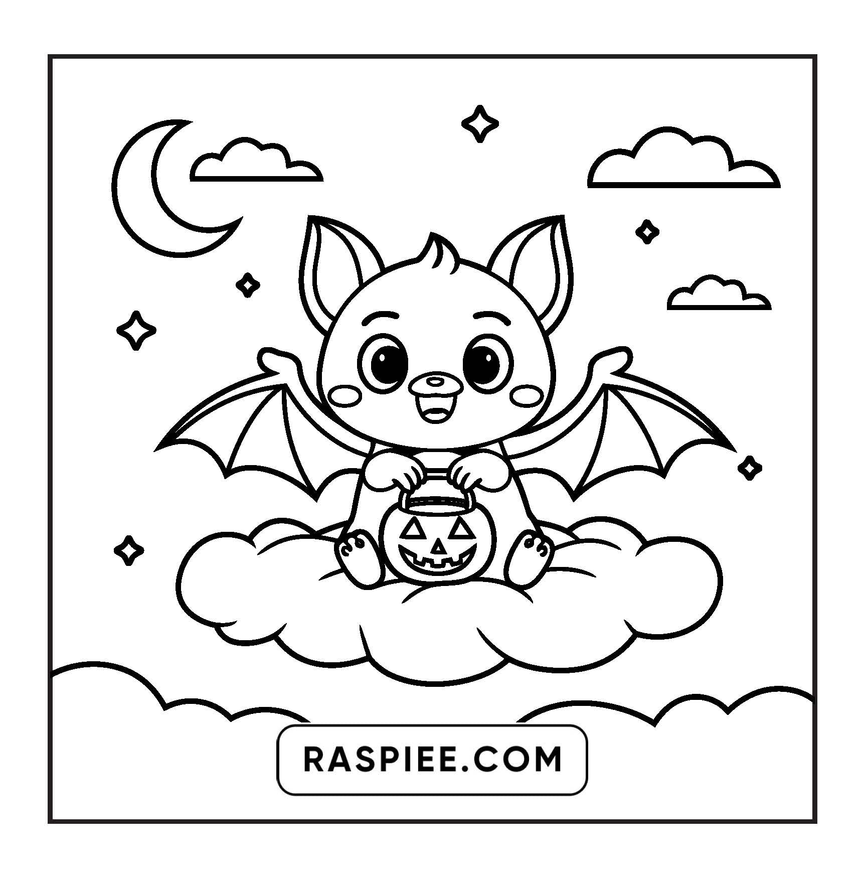 117 Bold and Easy Spooky Besties Halloween Coloring Pages