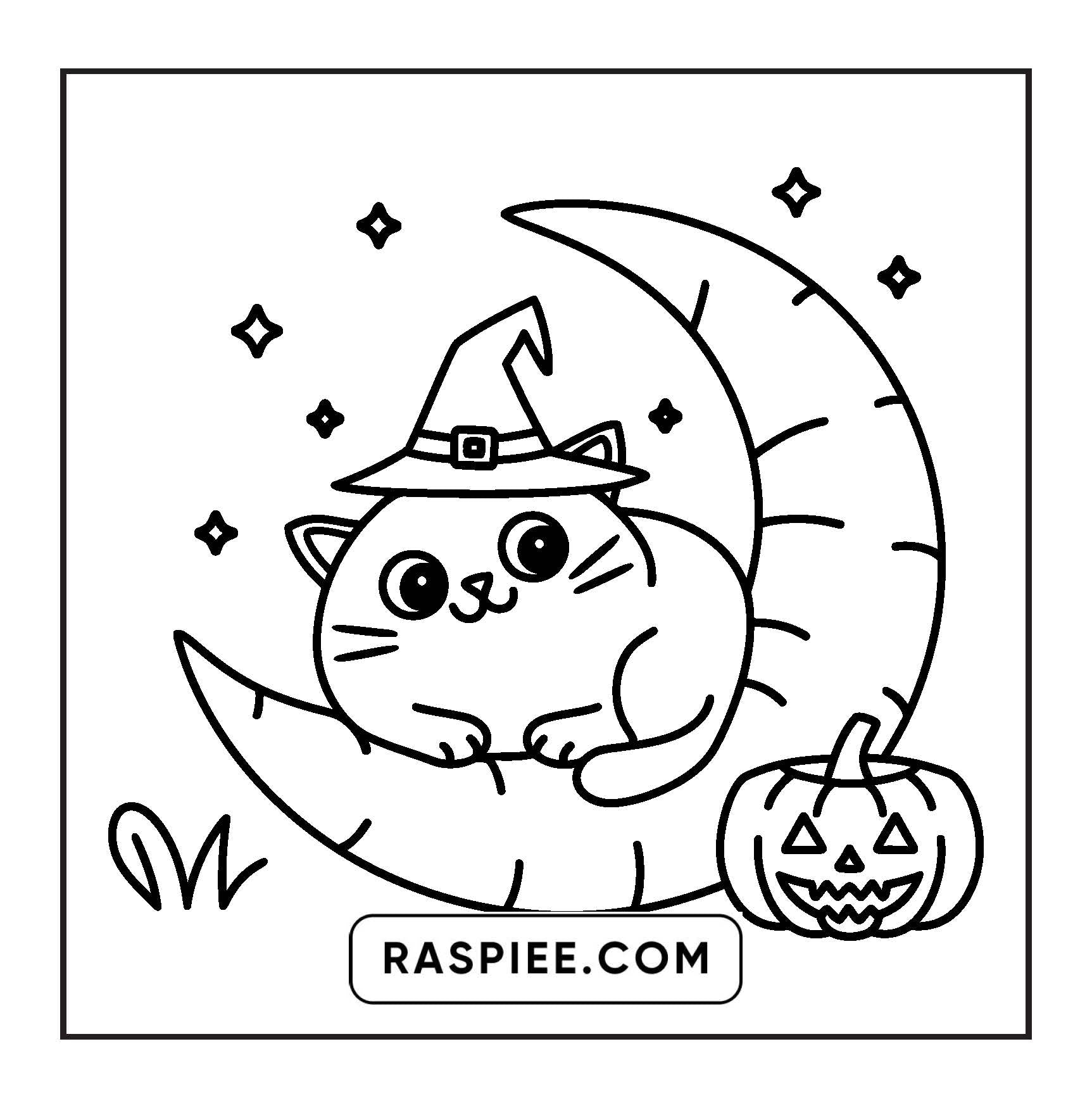117 Bold and Easy Spooky Besties Halloween Coloring Pages