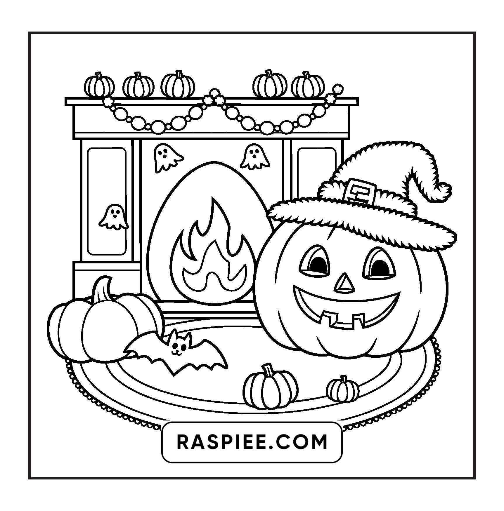 117 Bold and Easy Spooky Besties Halloween Coloring Pages