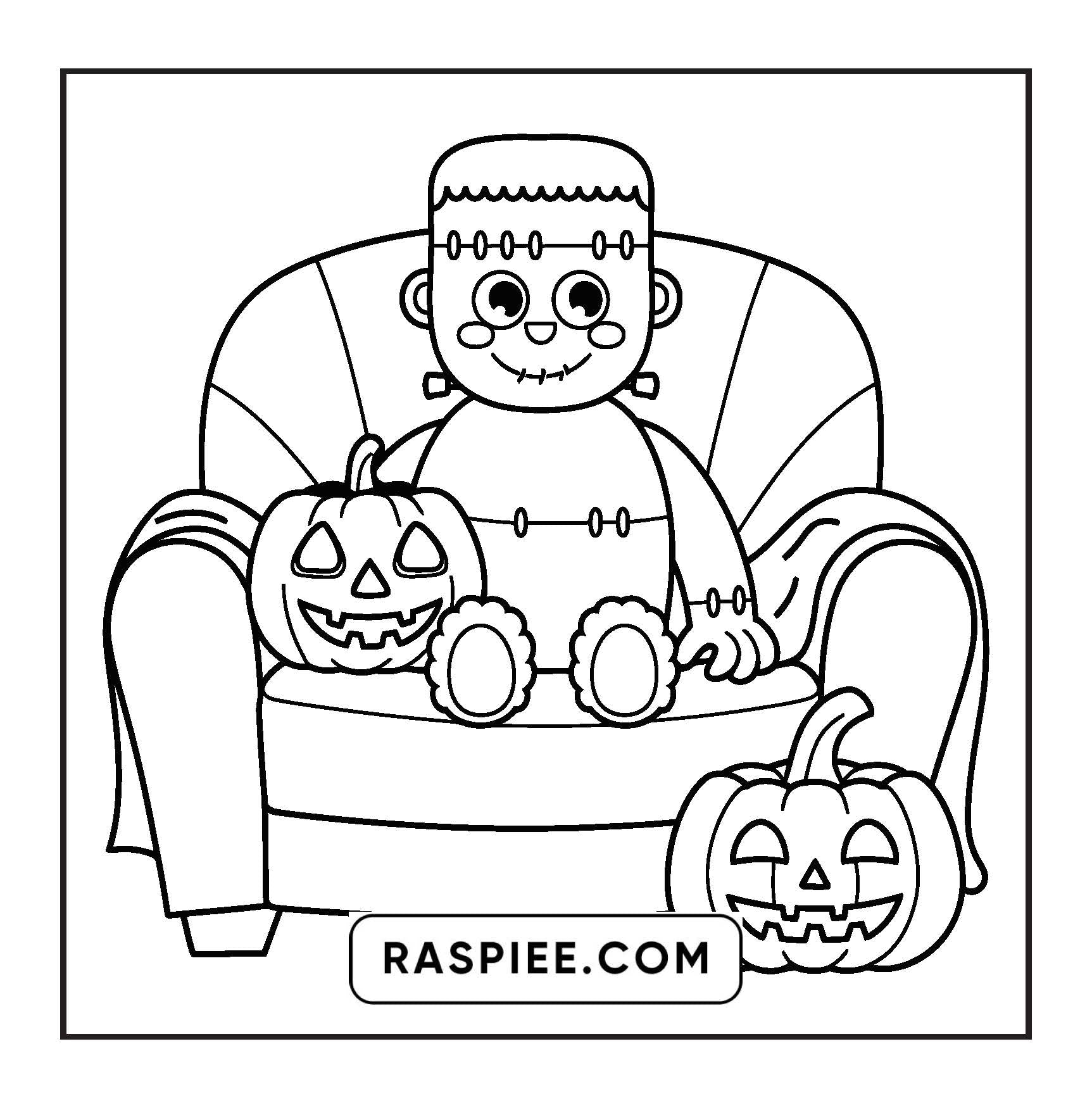 117 Bold and Easy Spooky Besties Halloween Coloring Pages