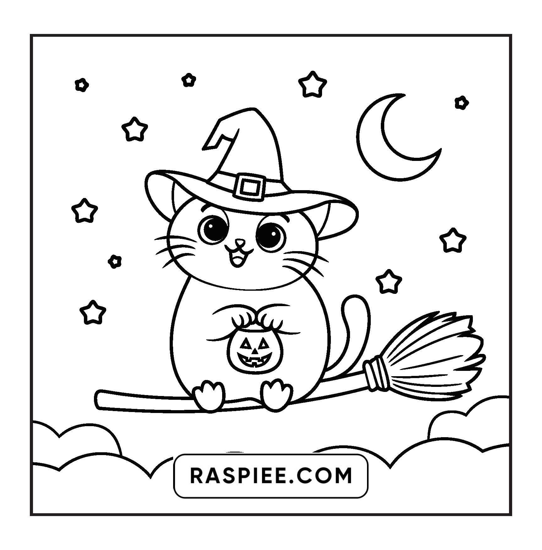 117 Bold and Easy Spooky Besties Halloween Coloring Pages