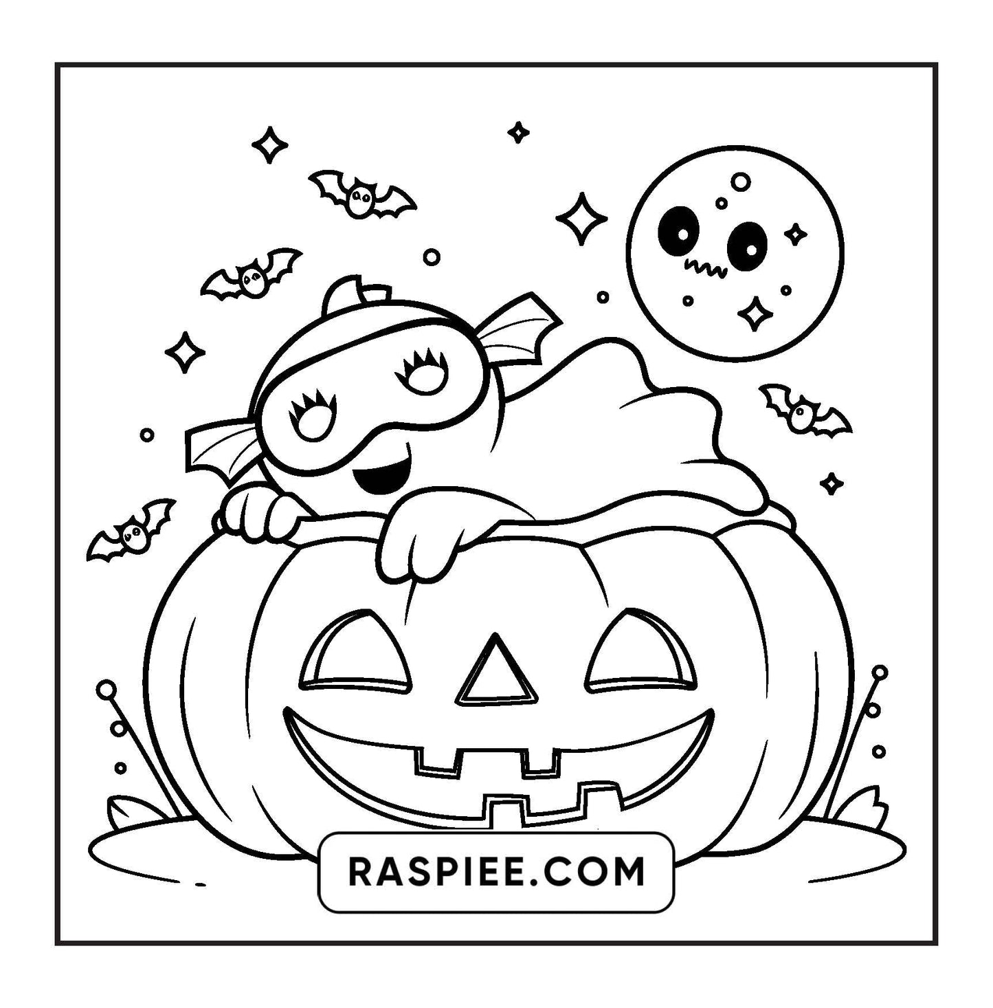 117 Bold and Easy Spooky Besties Halloween Coloring Pages
