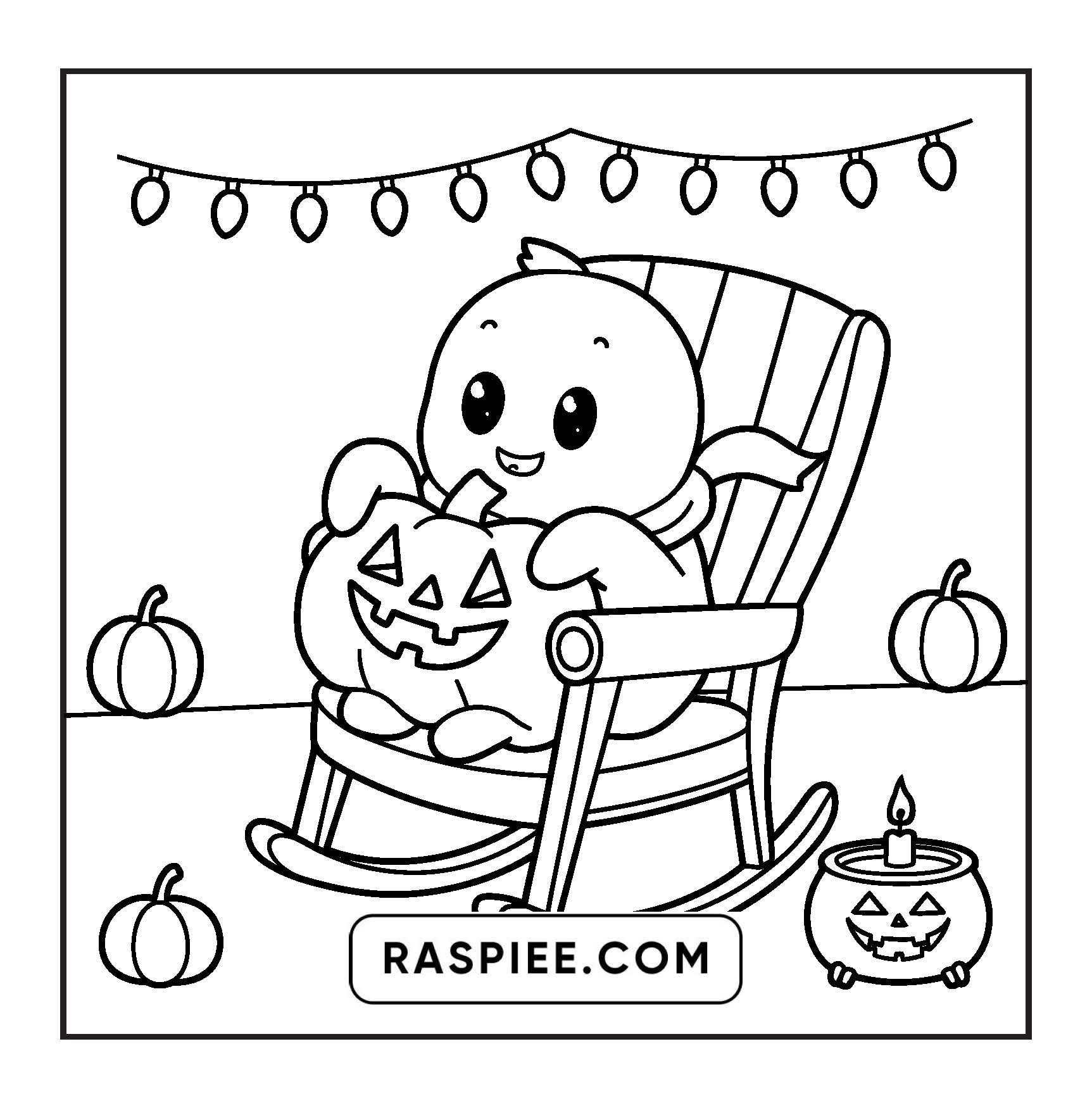 117 Bold and Easy Spooky Besties Halloween Coloring Pages