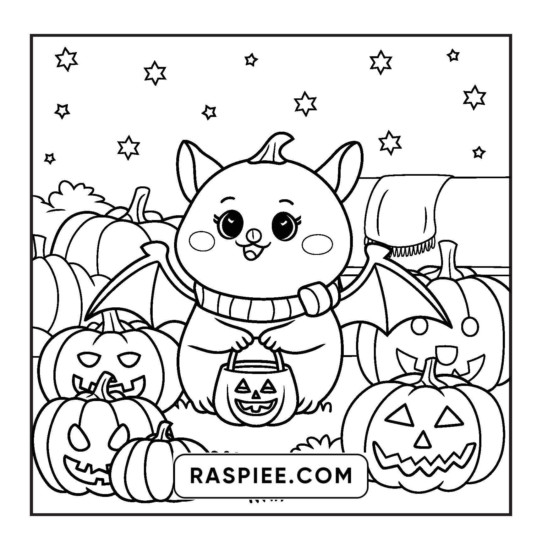 117 Bold and Easy Spooky Besties Halloween Coloring Pages