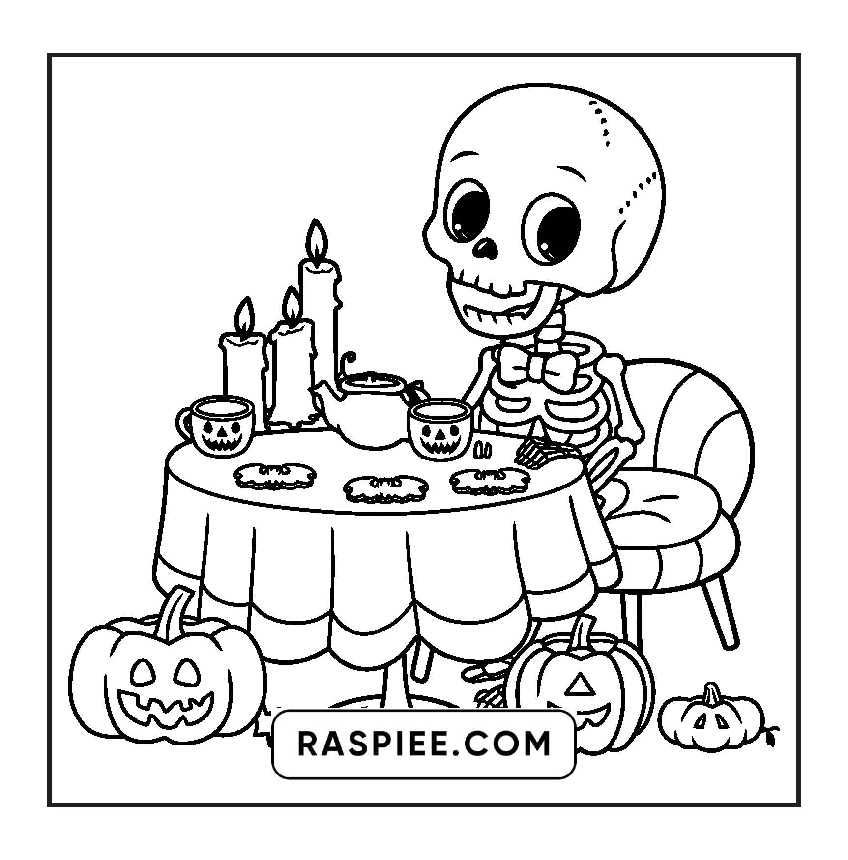 117 Bold and Easy Spooky Besties Halloween Coloring Pages