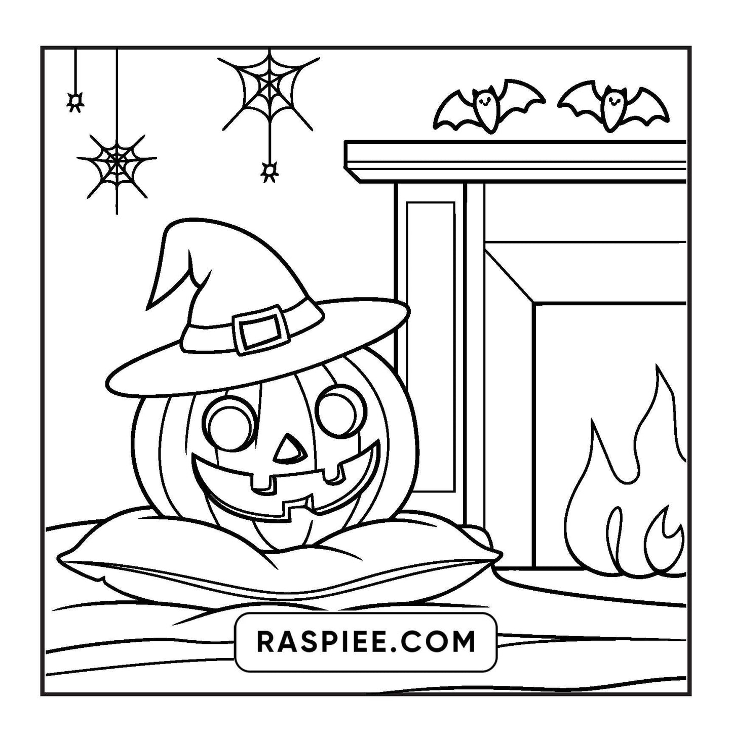 117 Bold and Easy Spooky Besties Halloween Coloring Pages