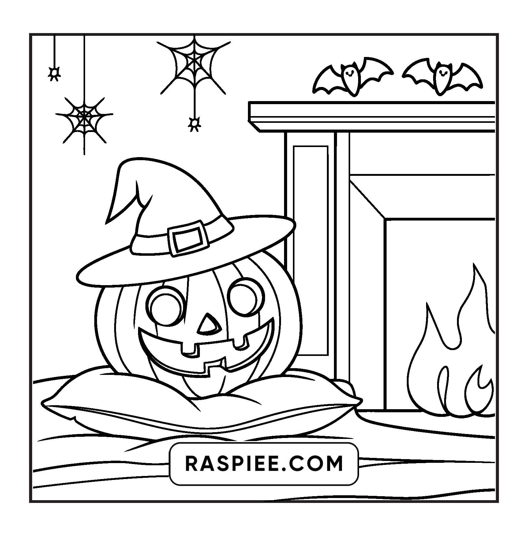 117 Bold and Easy Spooky Besties Halloween Coloring Pages