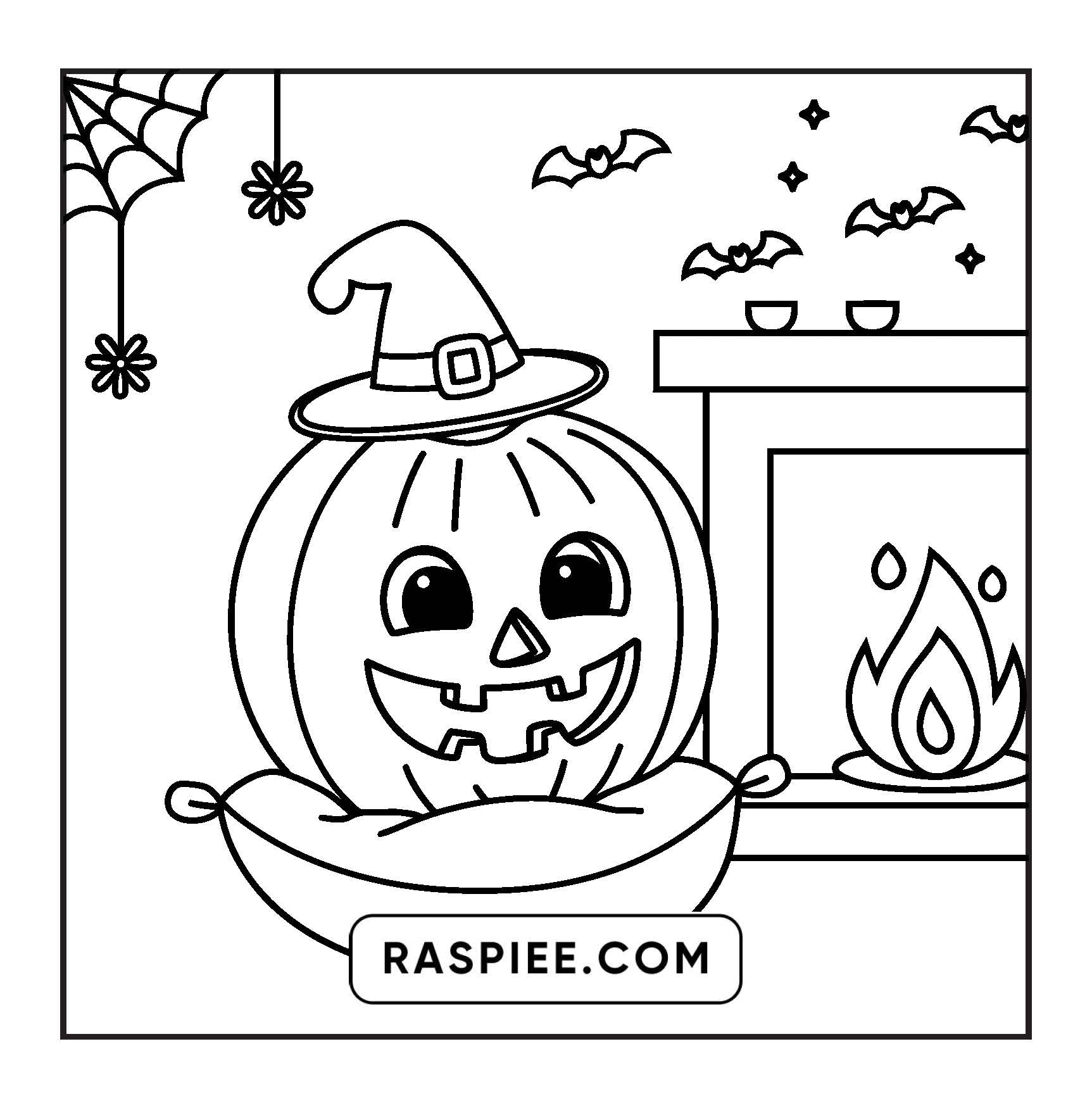 117 Bold and Easy Spooky Besties Halloween Coloring Pages
