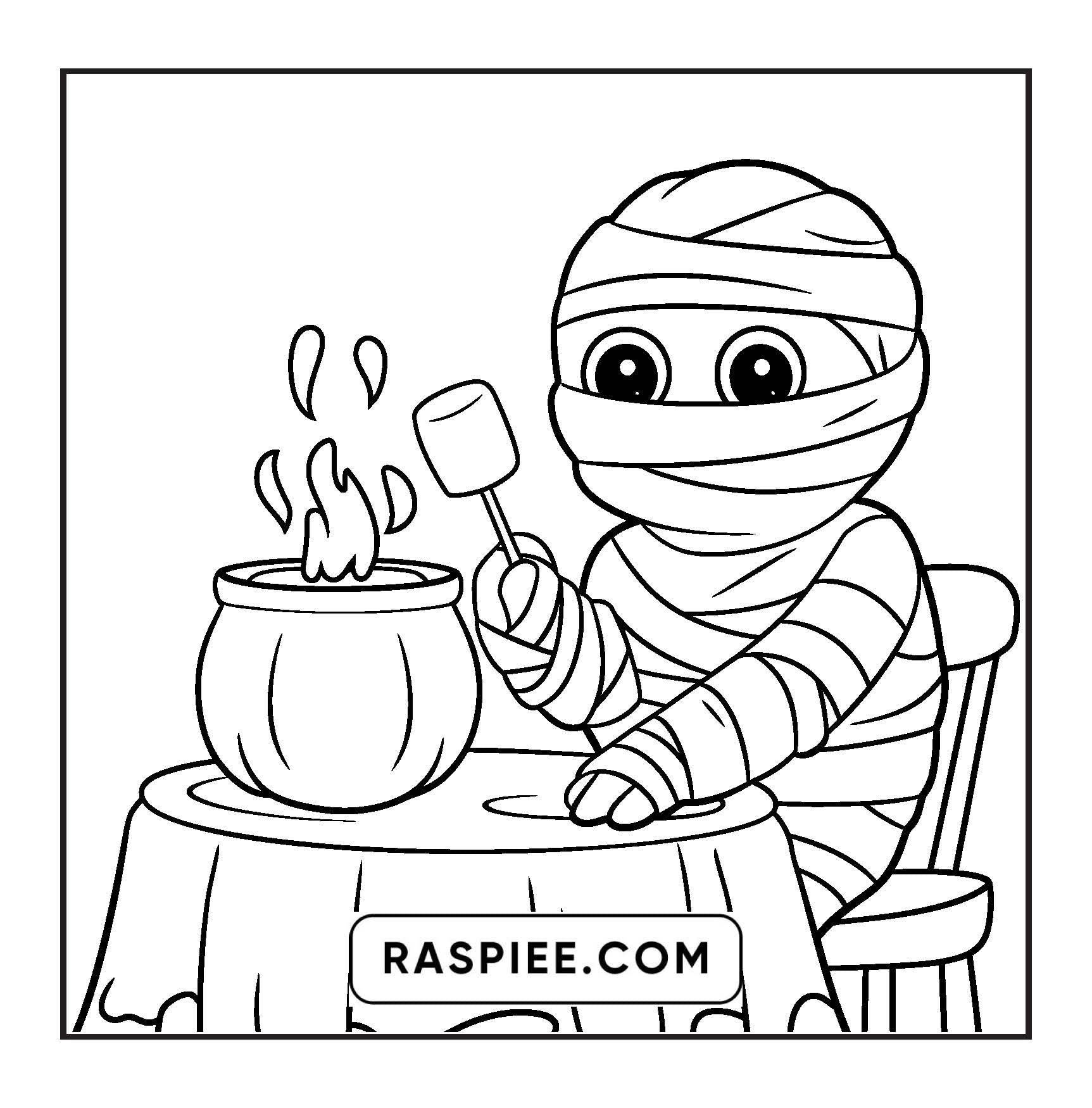117 Bold and Easy Spooky Besties Halloween Coloring Pages