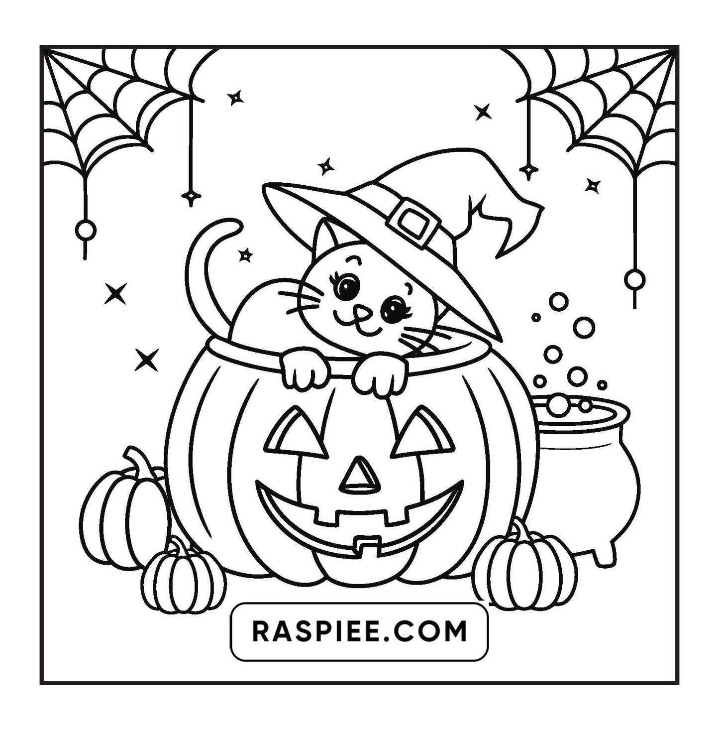 117 Bold and Easy Spooky Besties Halloween Coloring Pages