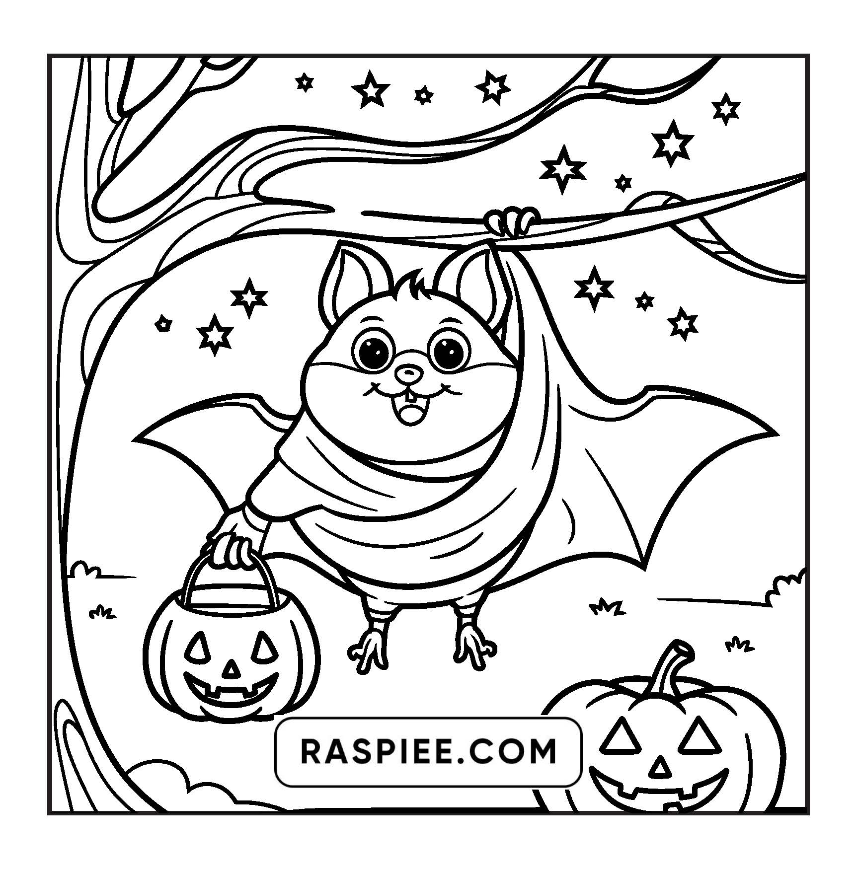 117 Bold and Easy Spooky Besties Halloween Coloring Pages