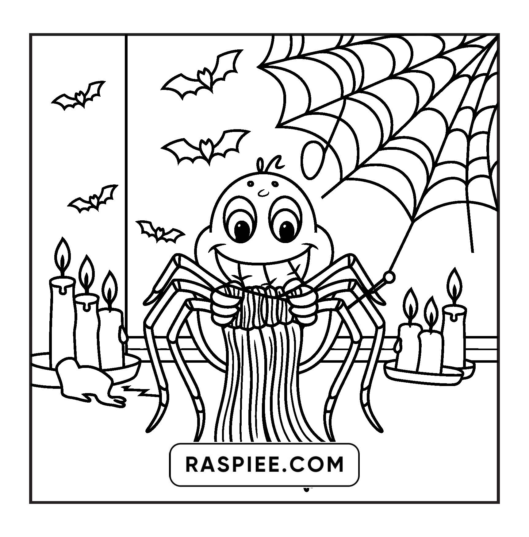 117 Bold and Easy Spooky Besties Halloween Coloring Pages