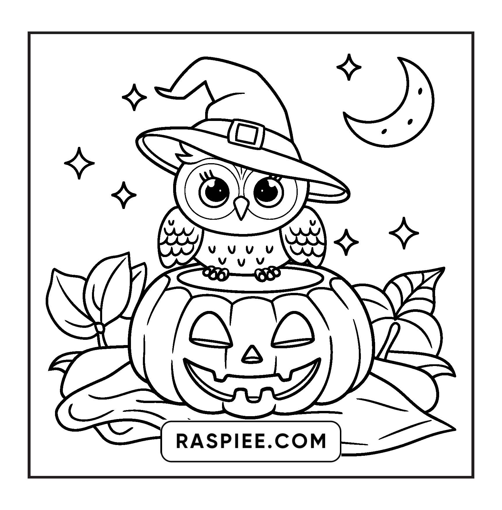117 Bold and Easy Spooky Besties Halloween Coloring Pages