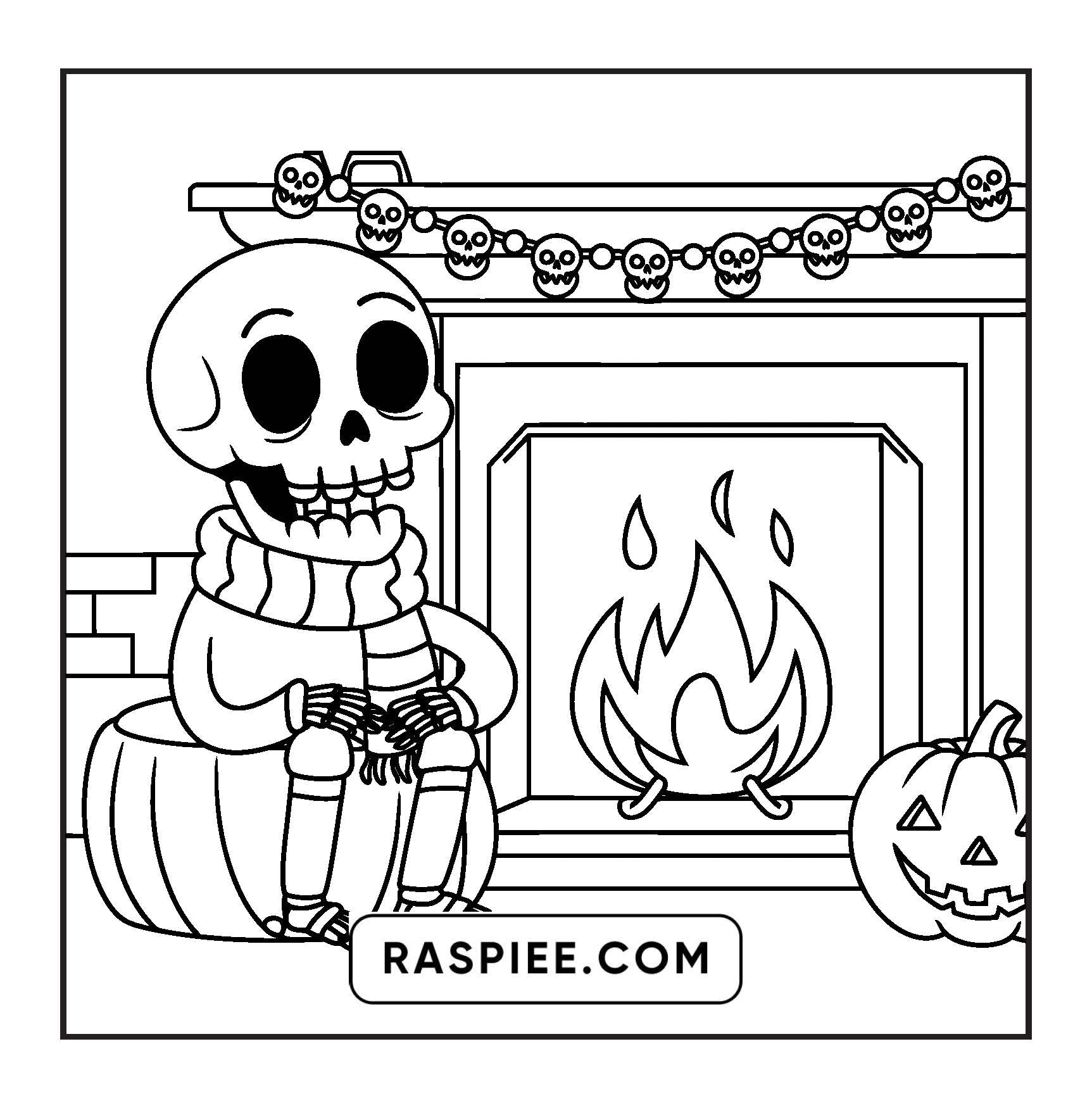 117 Bold and Easy Spooky Besties Halloween Coloring Pages
