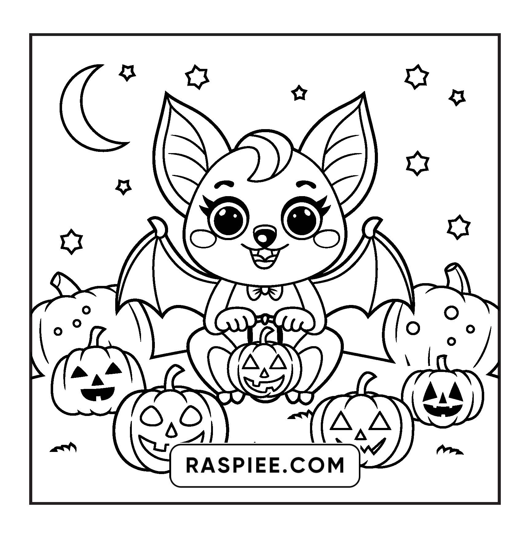 117 Bold and Easy Spooky Besties Halloween Coloring Pages