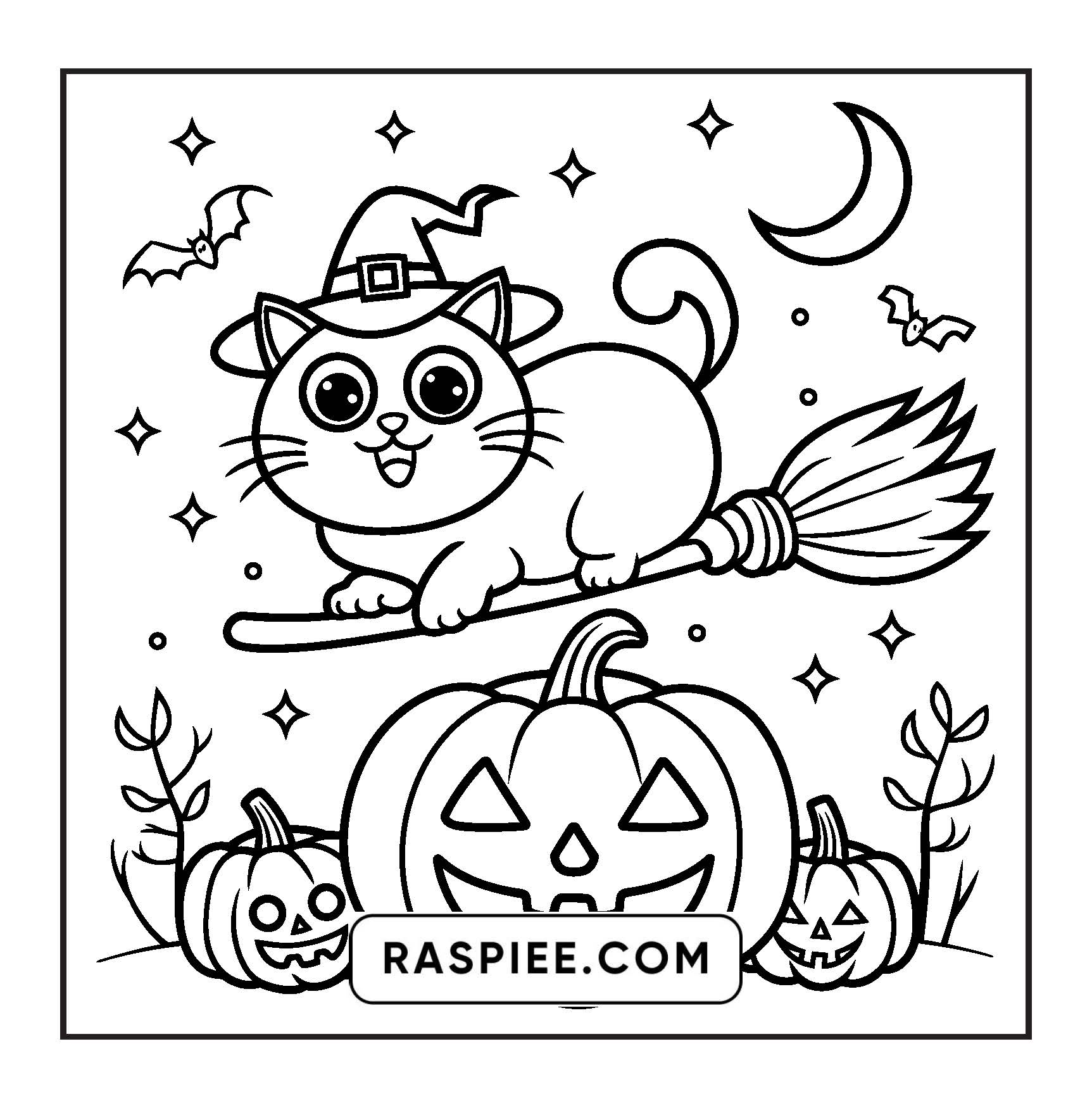 117 Bold and Easy Spooky Besties Halloween Coloring Pages