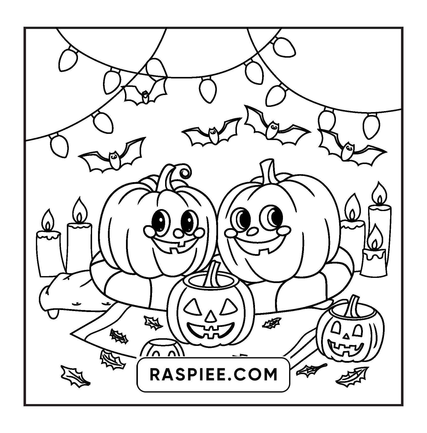 117 Bold and Easy Spooky Besties Halloween Coloring Pages