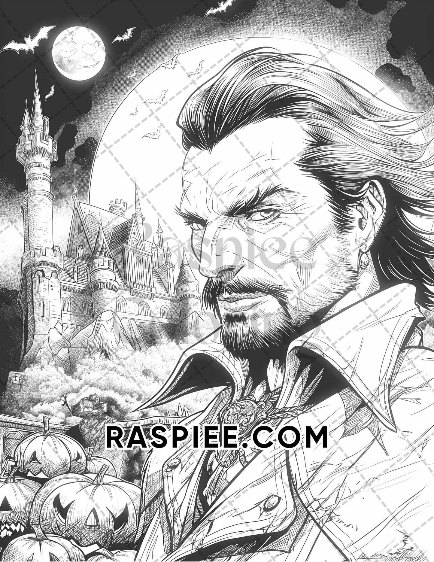 Freak Of Horror Halloween Adult Coloring Pages Printable PDF Instant Download