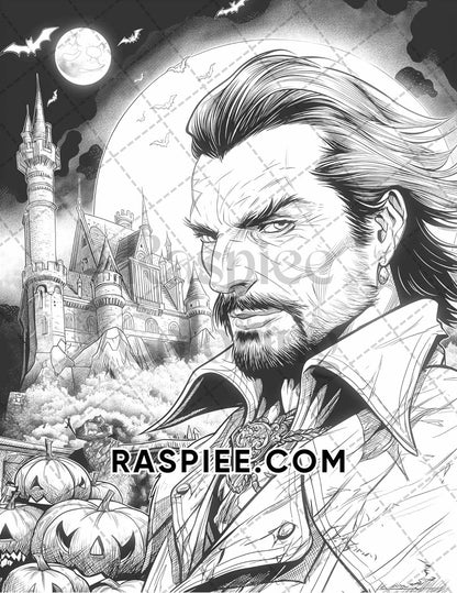 Freak Of Horror Halloween Adult Coloring Pages Printable PDF Instant Download
