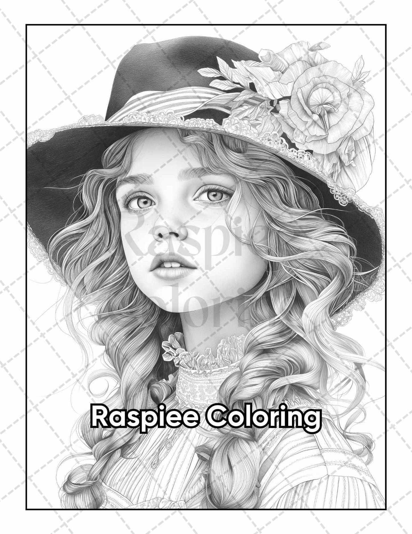 50 Victorian Portrait Adult Coloring Pages Printable PDF Instant Download