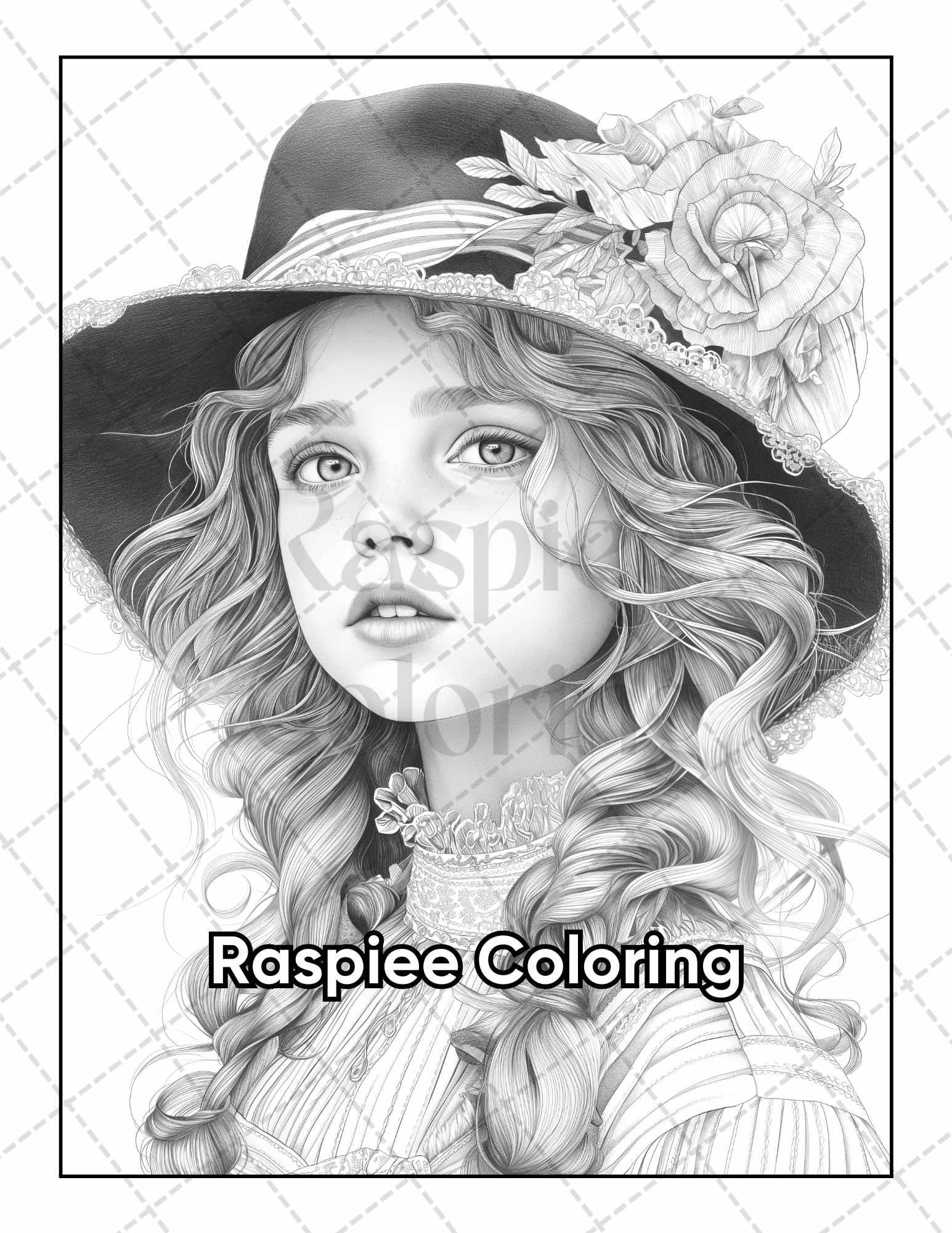 50 Victorian Portrait Adult Coloring Pages Printable PDF Instant Download