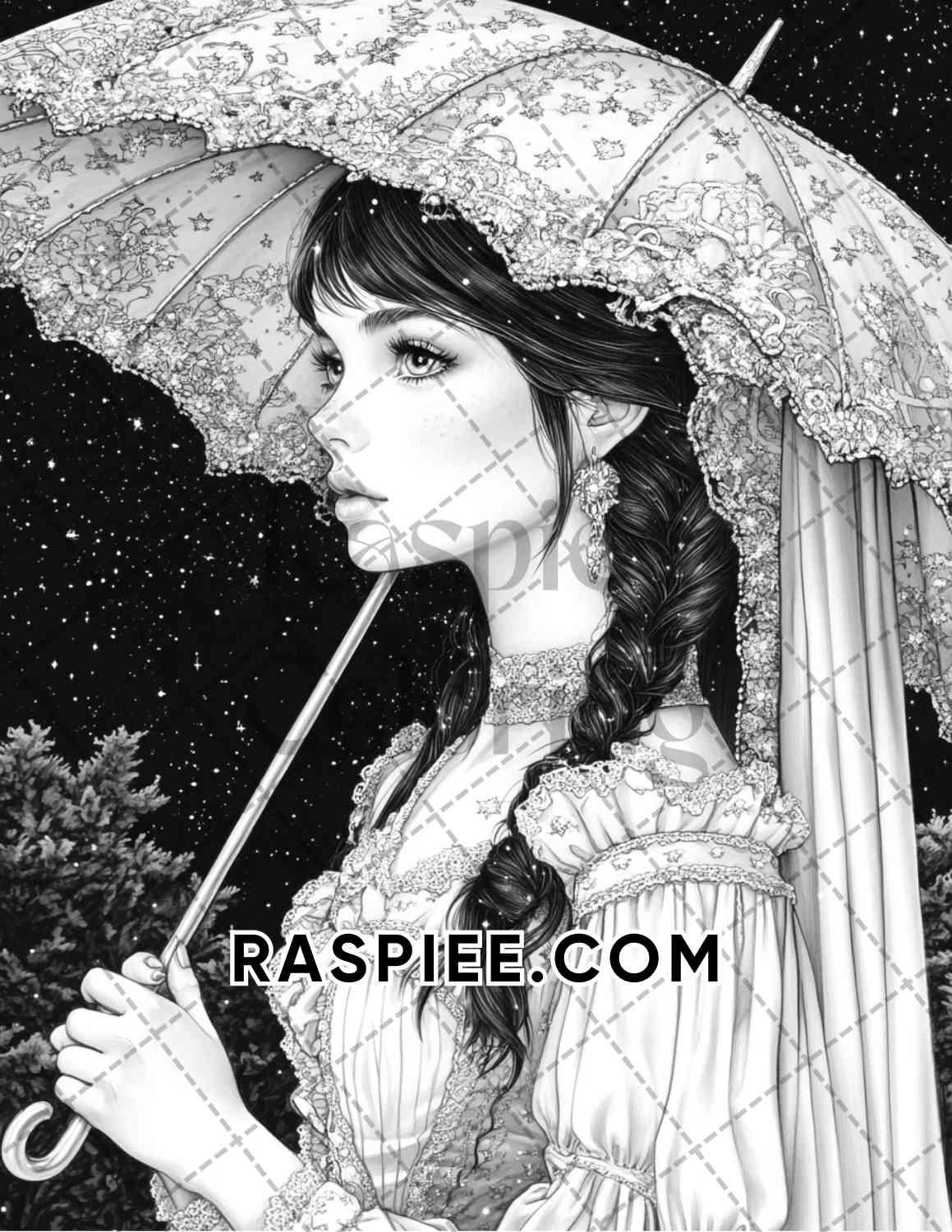 Enchanted Witches Adult Coloring Pages Printable PDF Instant Download