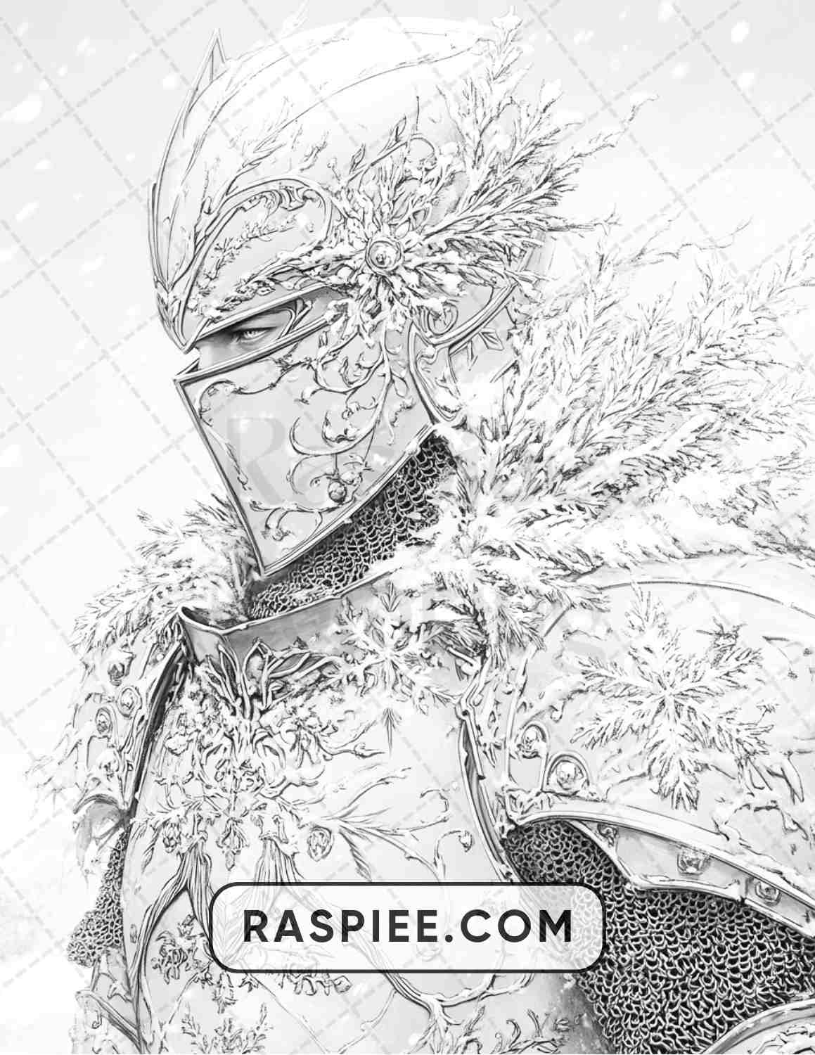 57 Winter Fairytale Portraits Adult Coloring Pages