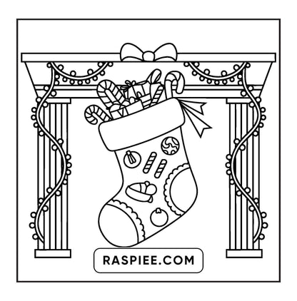 120 Bold and Easy Christmas Coloring Pages Printable PDF Instant Download