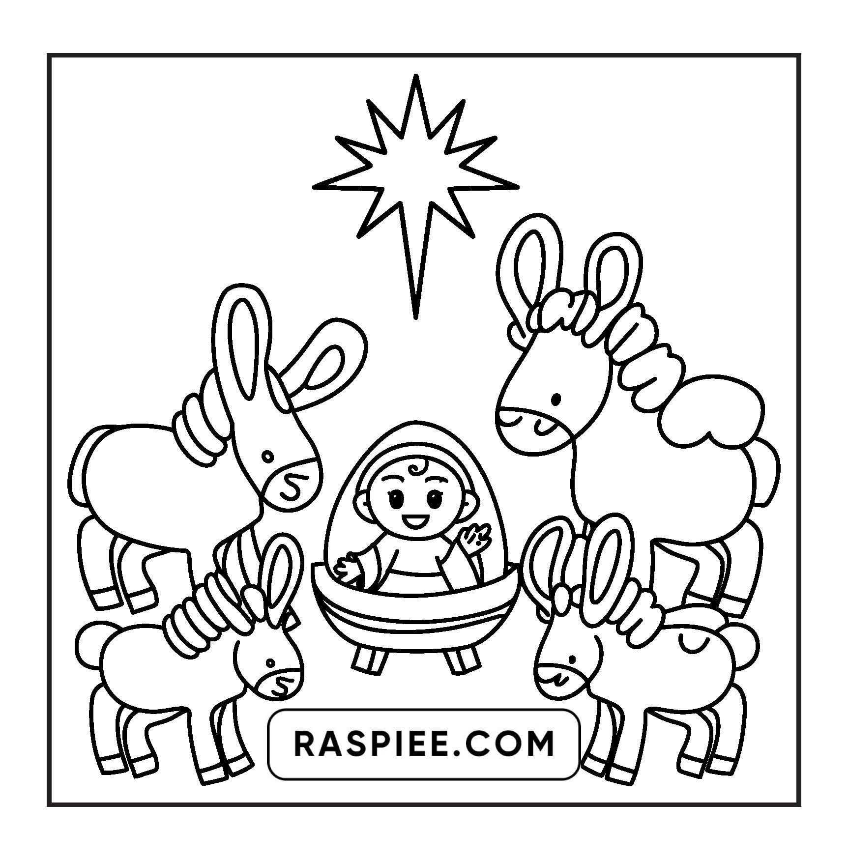 120 Bold and Easy Christmas Coloring Pages Printable PDF Instant Download