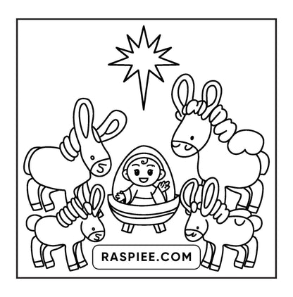 120 Bold and Easy Christmas Coloring Pages Printable PDF Instant Download
