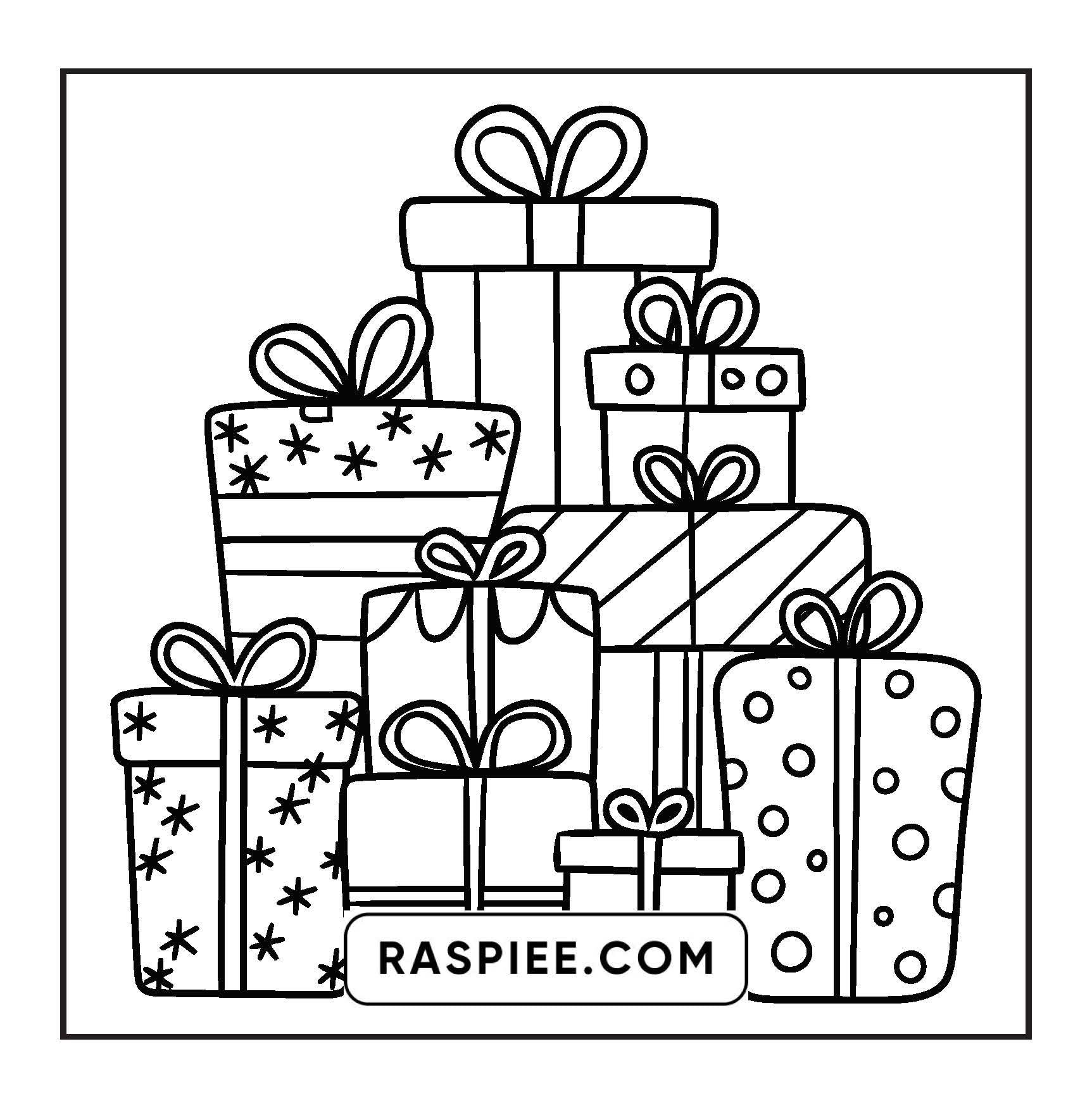 120 Bold and Easy Christmas Coloring Pages Printable PDF Instant Download