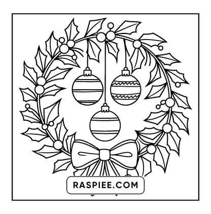 120 Bold and Easy Christmas Coloring Pages Printable PDF Instant Download