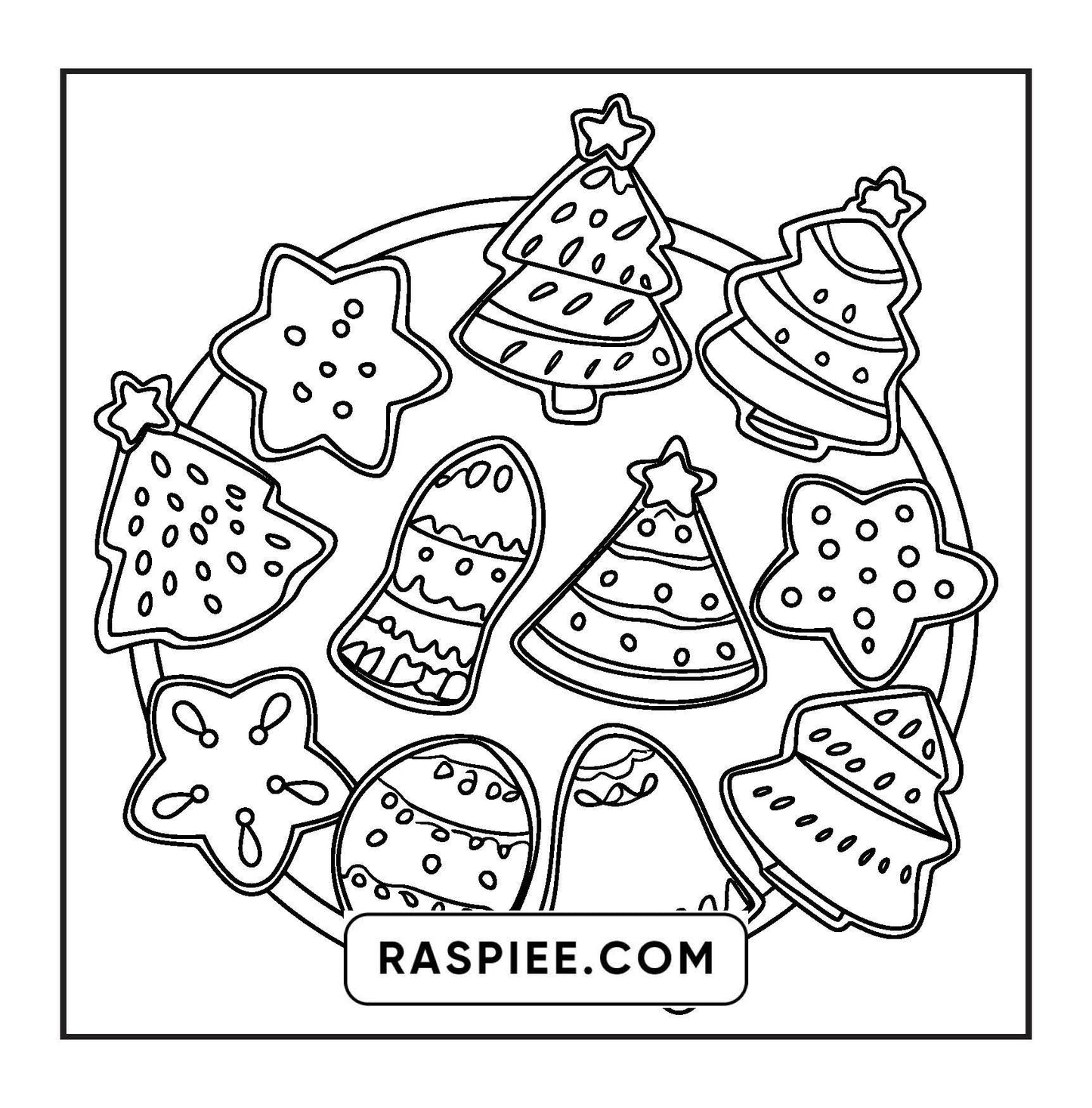 120 Bold and Easy Christmas Coloring Pages Printable PDF Instant Download