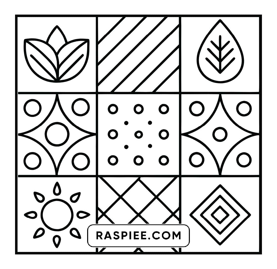120 Bold and Easy Comfy Patterns Coloring Pages