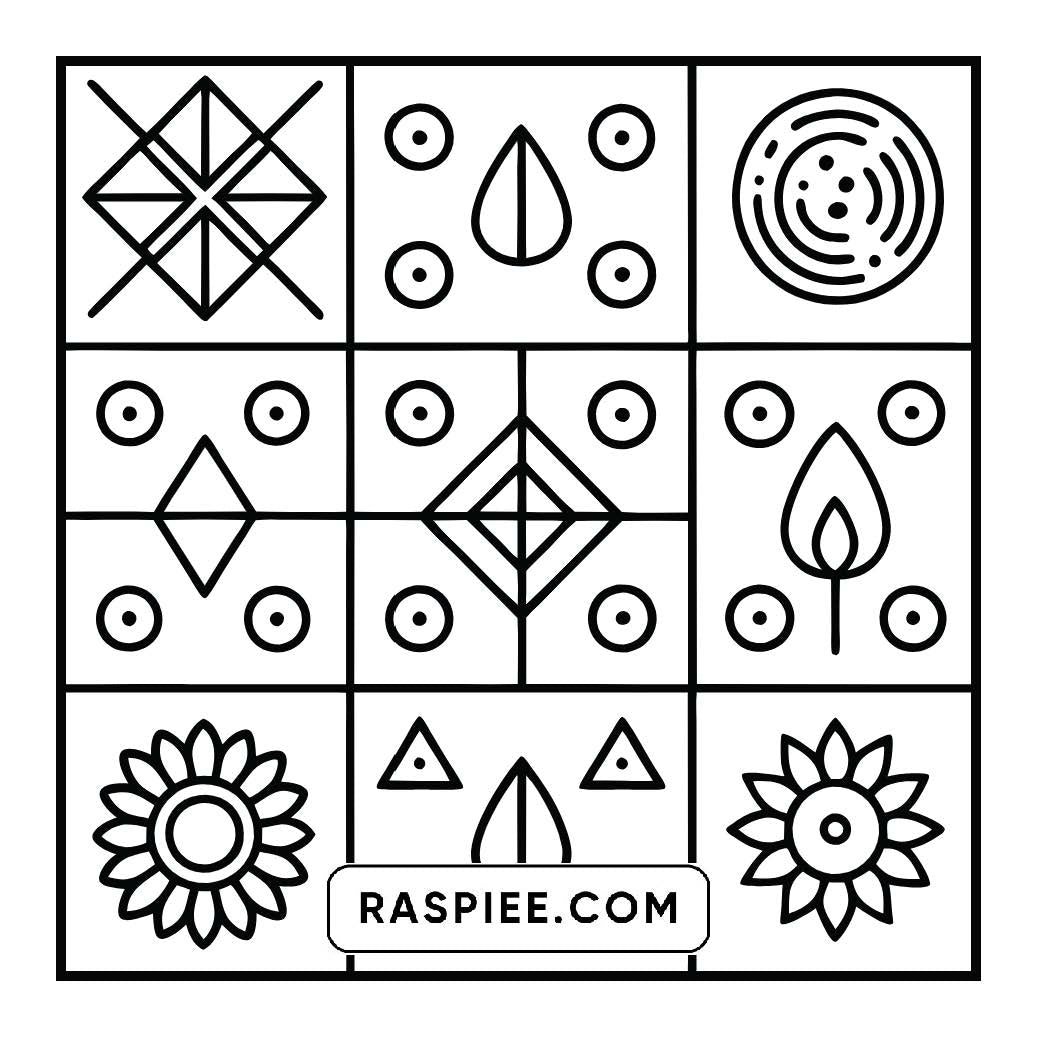 120 Bold and Easy Comfy Patterns Coloring Pages