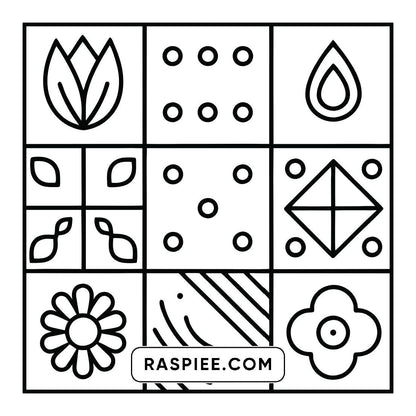 120 Bold and Easy Comfy Patterns Coloring Pages
