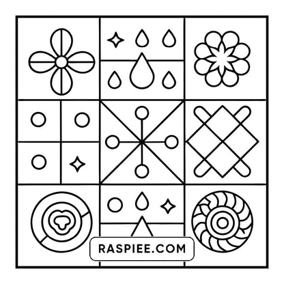 120 Bold and Easy Comfy Patterns Coloring Pages