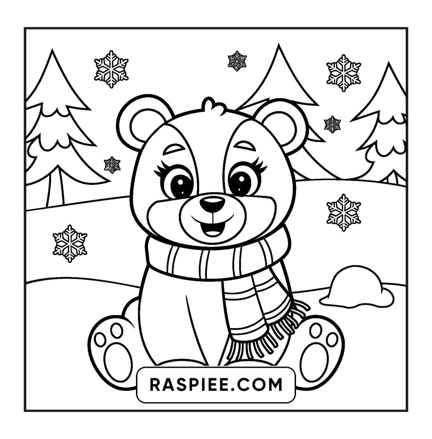 126 Bold and Easy Cozy Winter Coloring Pages