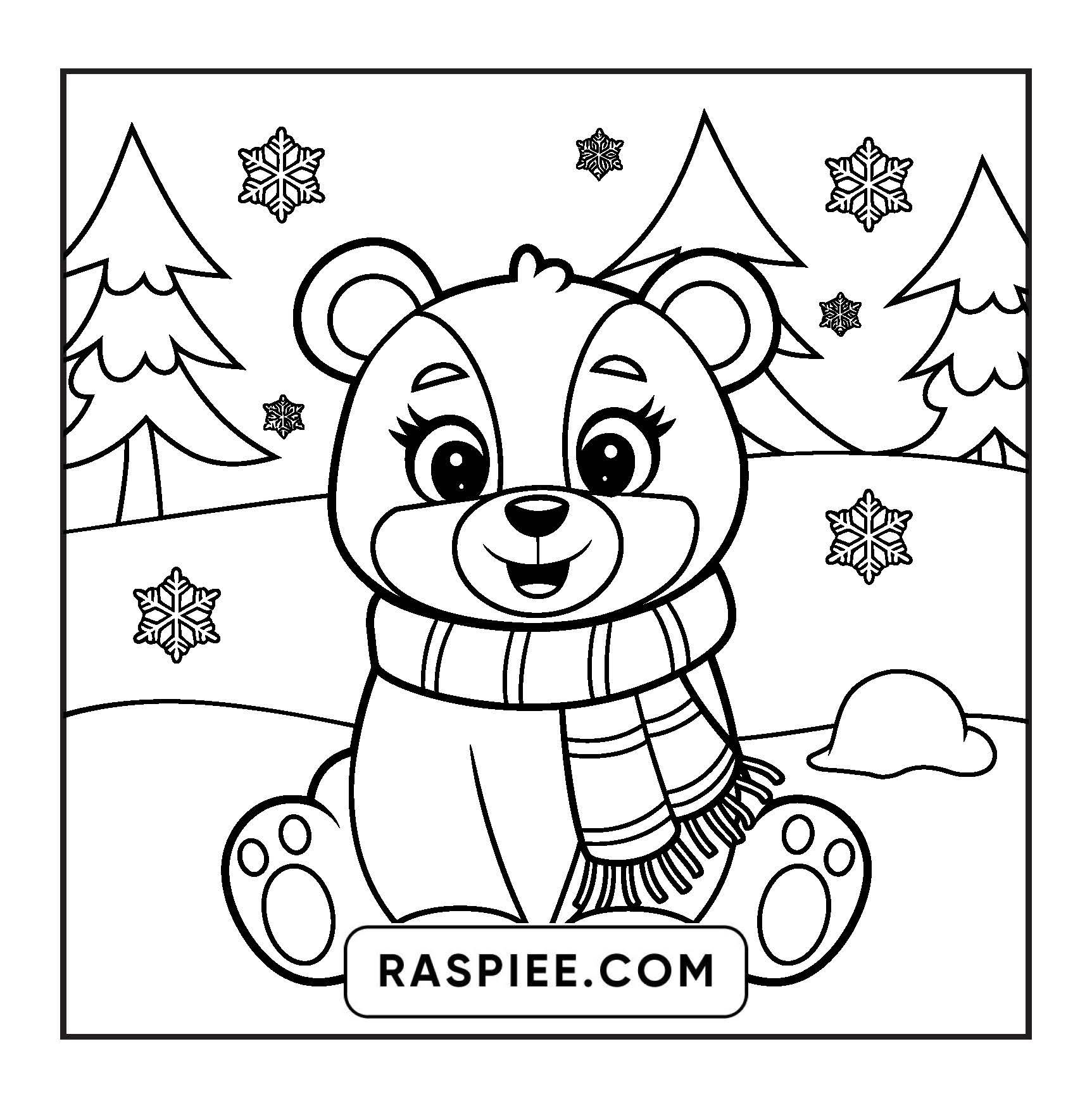 126 Bold and Easy Cozy Winter Coloring Pages