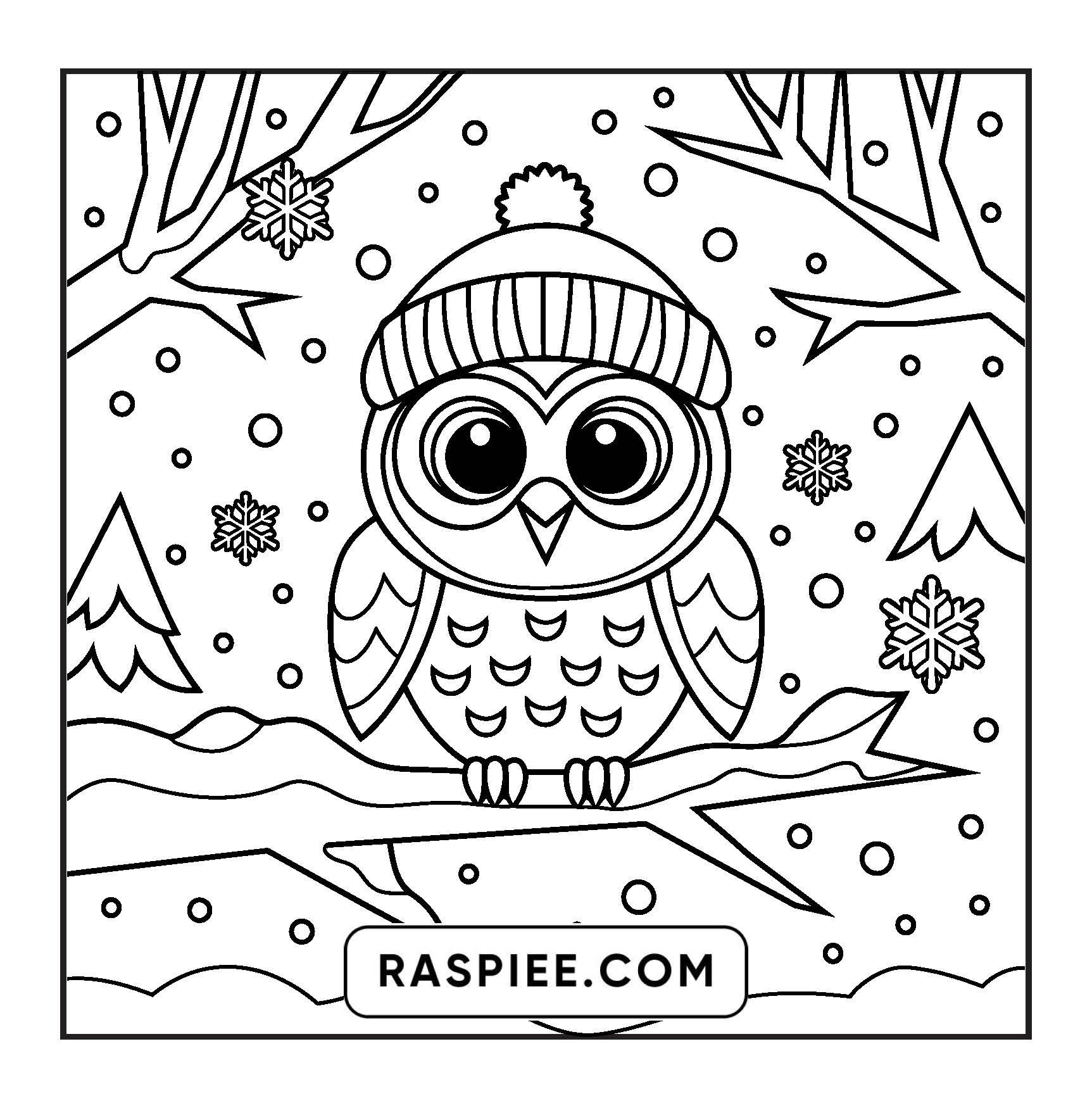 126 Bold and Easy Cozy Winter Coloring Pages
