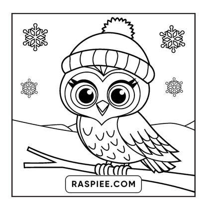 126 Bold and Easy Cozy Winter Coloring Pages