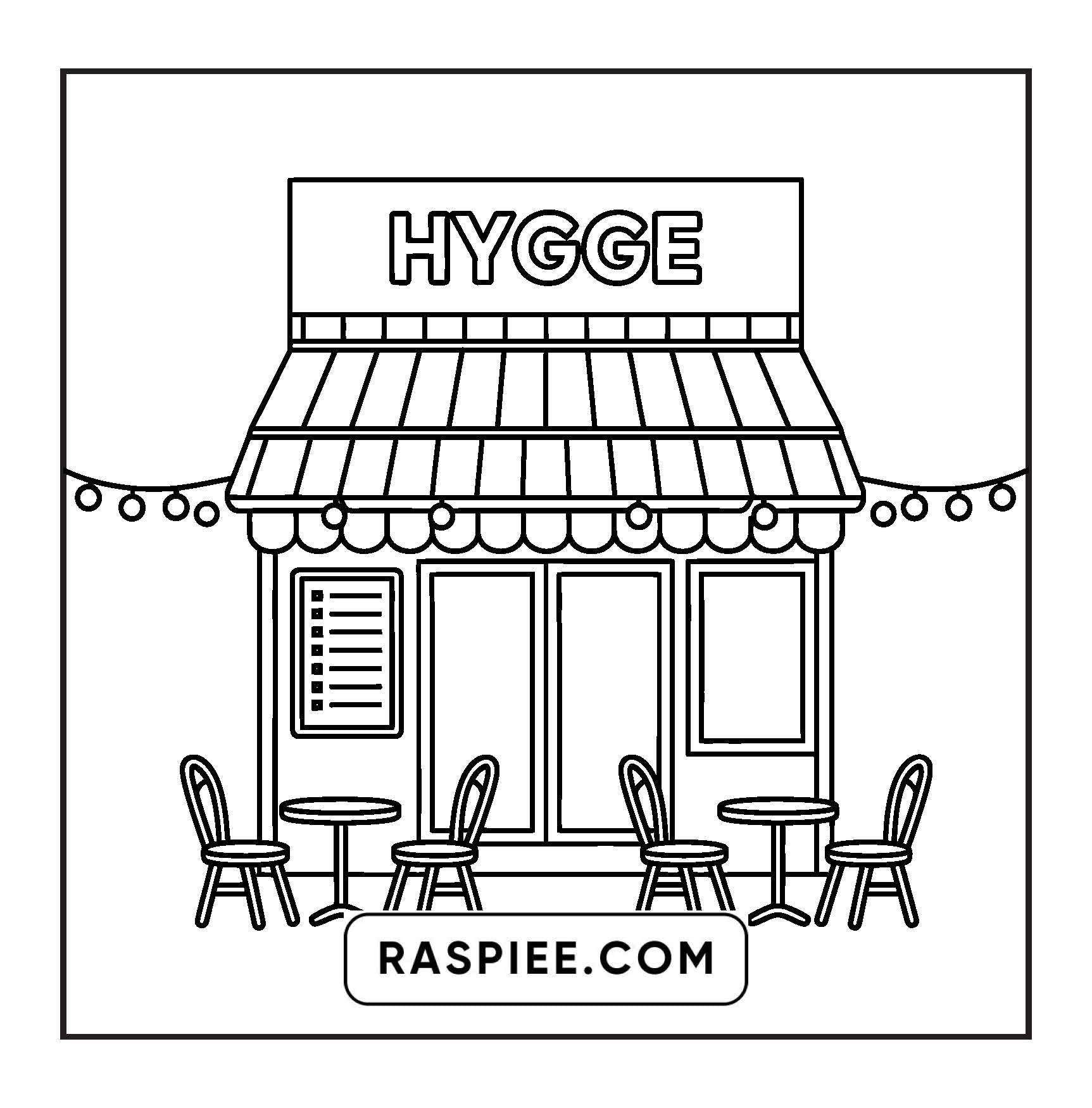 126 Bold and Easy Hygge Place Coloring Pages