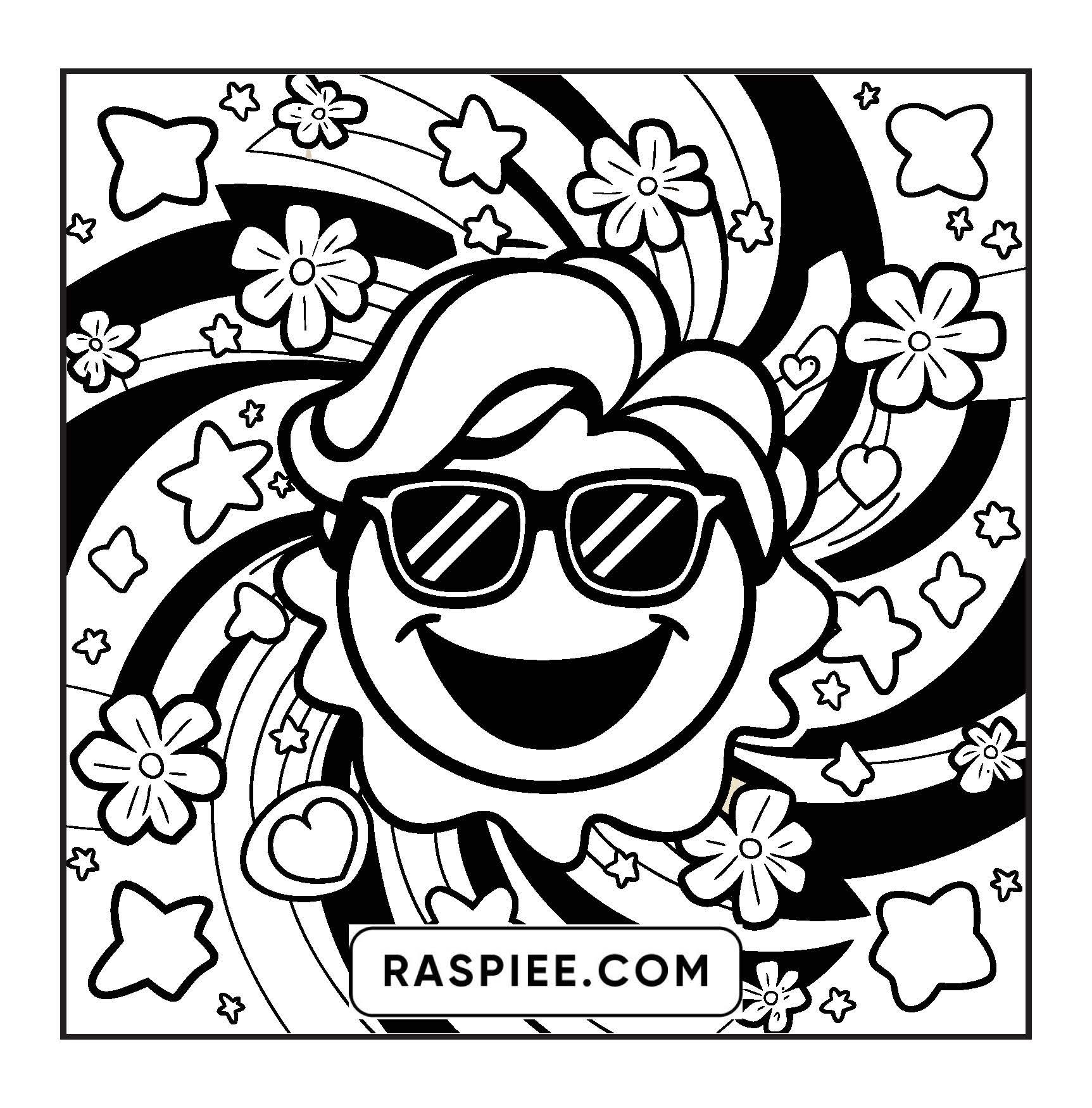 127 Bold and Easy Cute Groovy Coloring Pages