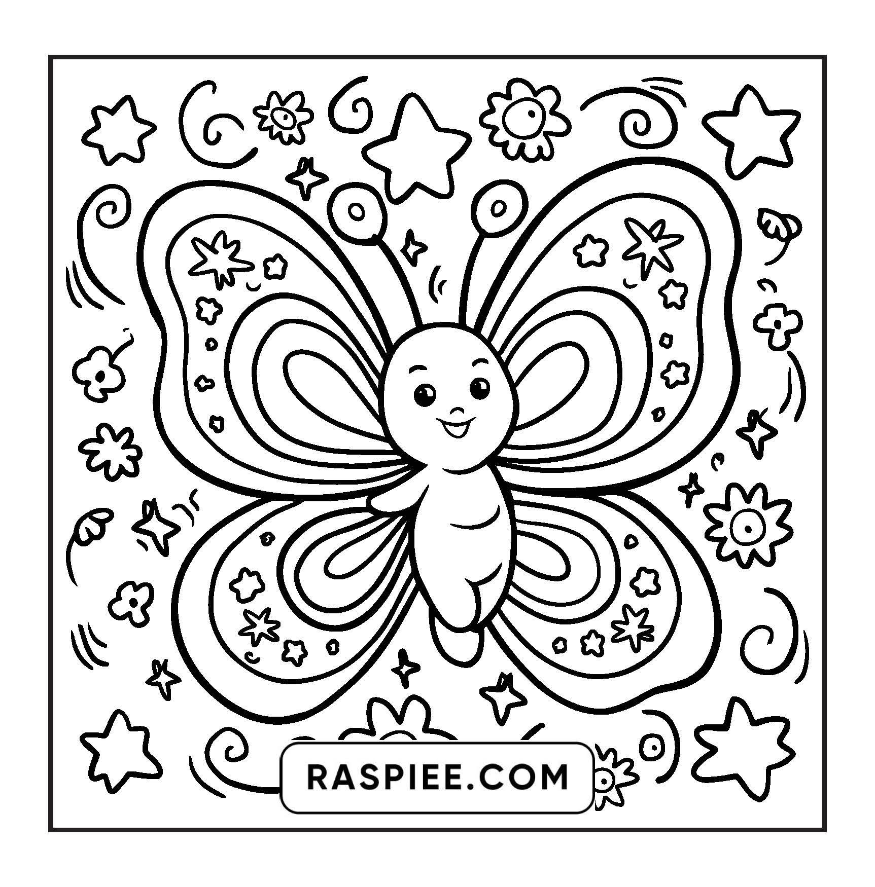 127 Bold and Easy Cute Groovy Coloring Pages