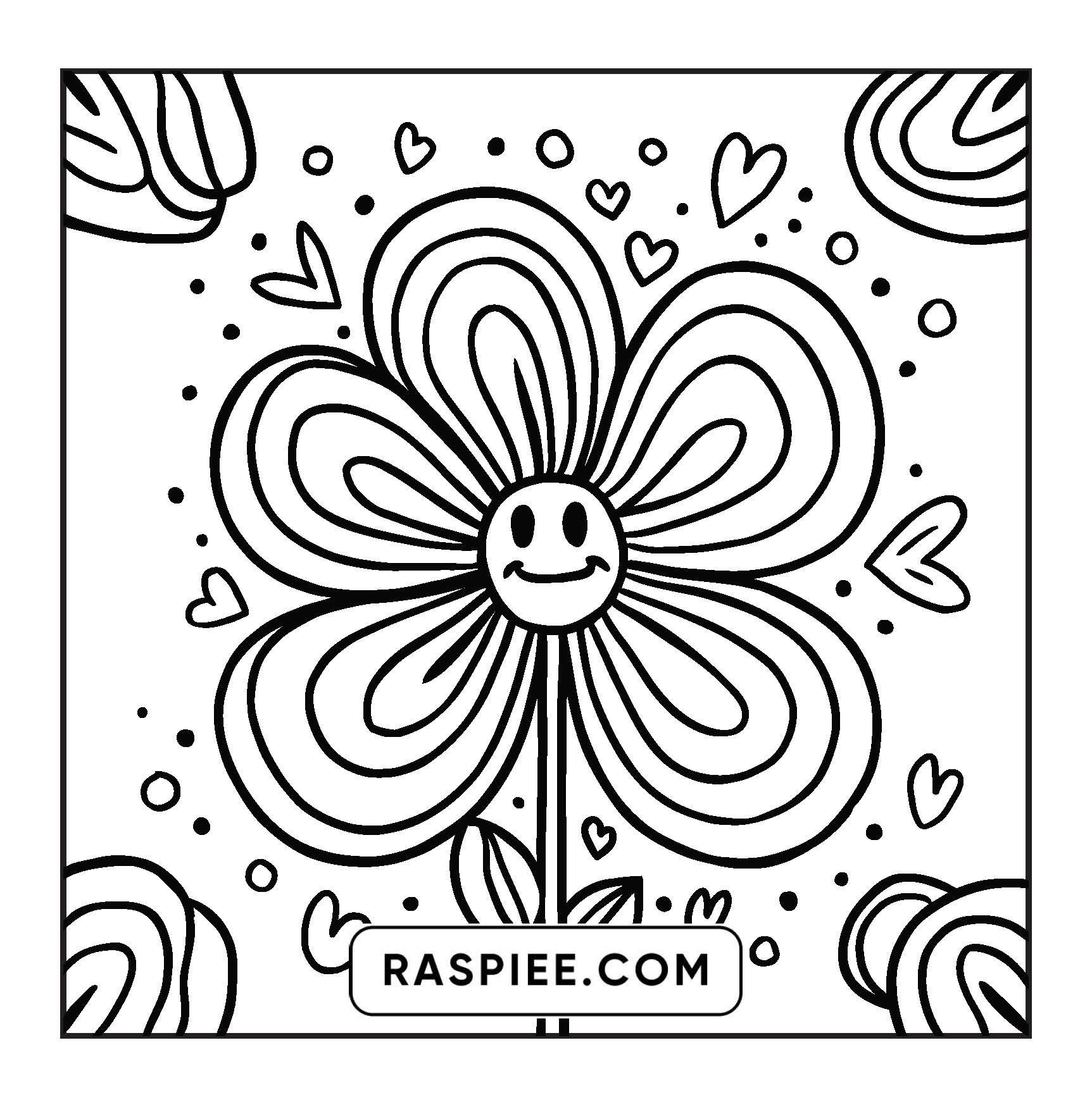127 Bold and Easy Cute Groovy Coloring Pages