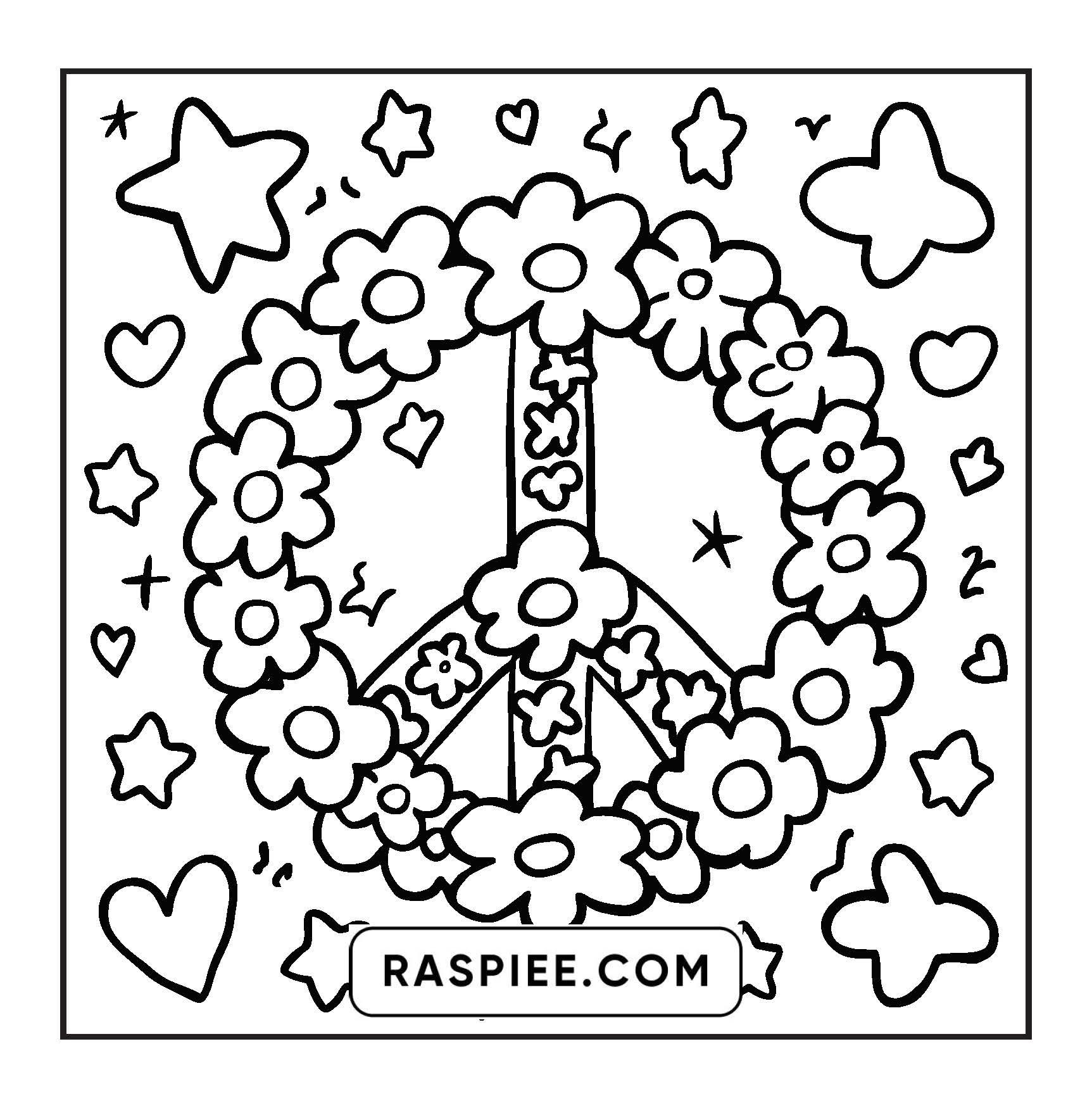 127 Bold and Easy Cute Groovy Coloring Pages