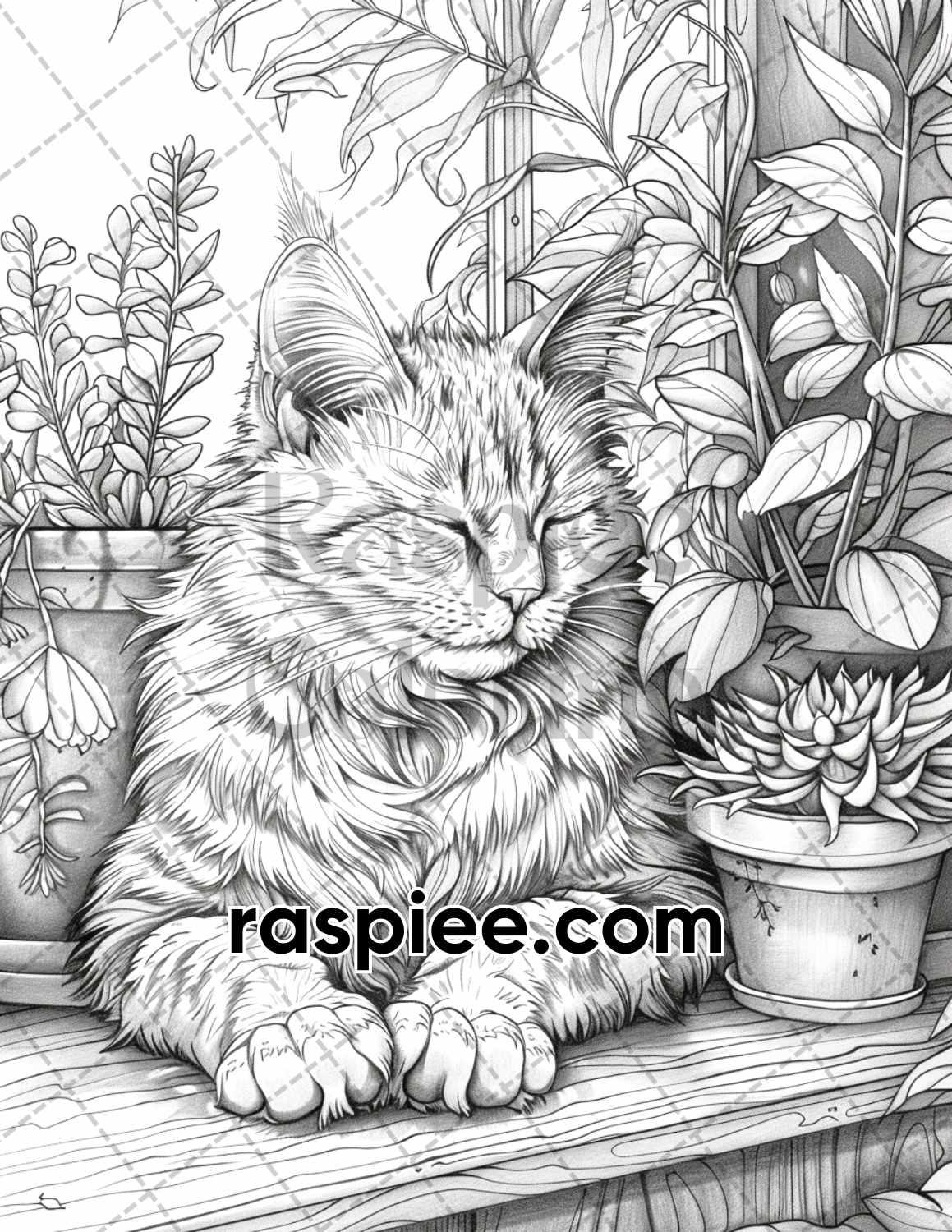 62 Relaxing Summer Grayscale Adult Coloring Pages Printable PDF Instant Download