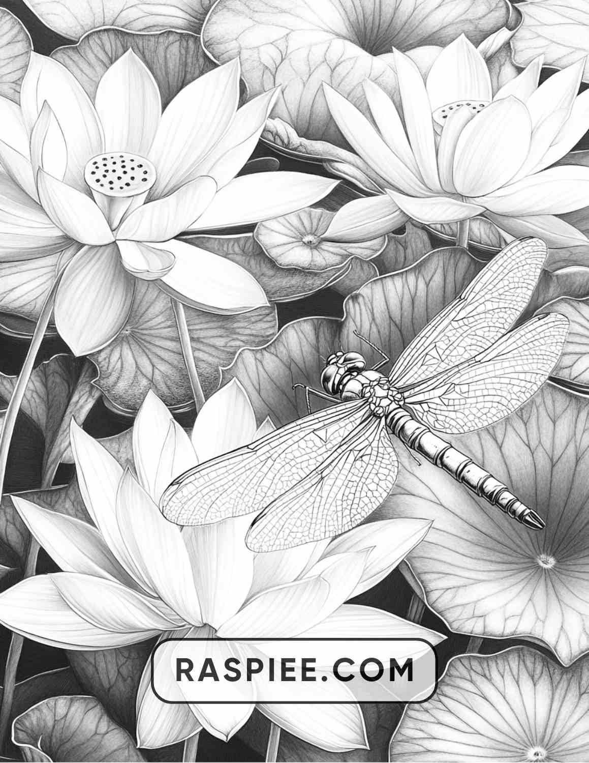 Insects and Flowers Adult Coloring Pages
