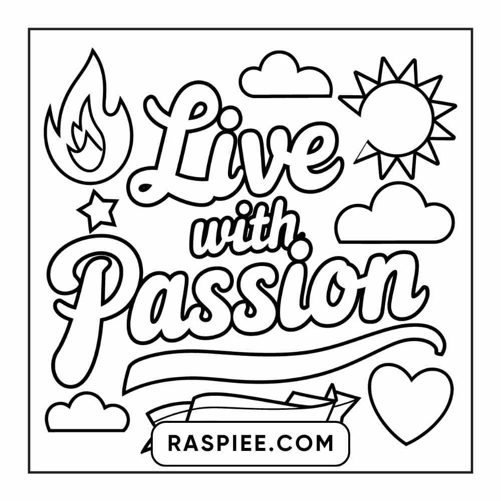 78 Bold and Easy Inspirational Words Coloring Pages Printable PDF Instant Download