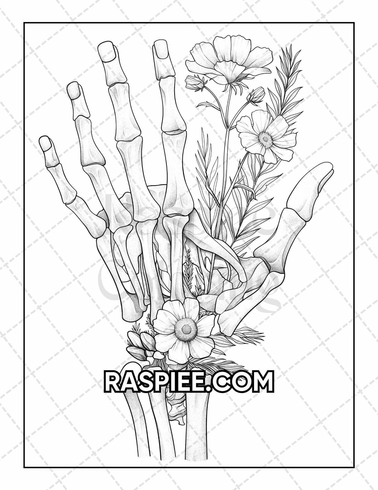 50 Botanical Anatomy Adult Coloring Pages Printable PDF Instant Download